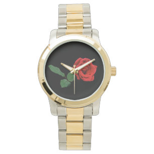 Single Red Rose Watch Horloge