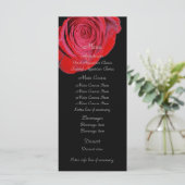 Single Red Rose Wedding Menu (Staand voorkant)