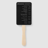 Single Red Rose-Wedding Programma Handwaaier (Achterkant)