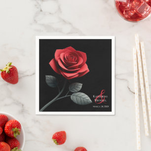 Single Red Rose-Wedding Servet