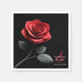 Single Red Rose-Wedding Servet
