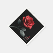 Single Red Rose-Wedding Servet (Hoek)