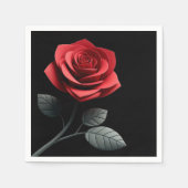 Single Red Rose-Wedding Servet (Voorkant)