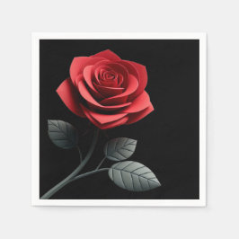 Single Red Rose-Wedding Servet