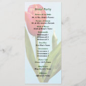 Single Red Tulip Wedding Programme Programmakaart (Achterkant)
