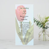 Single Red Tulip Wedding Programme Programmakaart (Staand voorkant)
