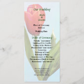 Single Red Tulip Wedding Programme Programmakaart (Voorkant)