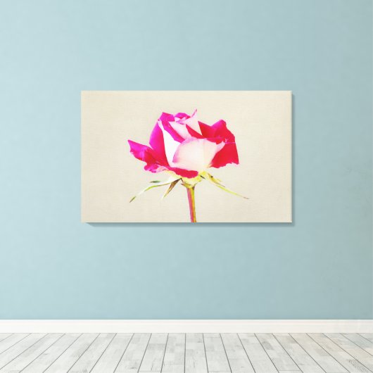 Single Roos Art Fotografisch afdrukken (Insitu (Houten vloer))