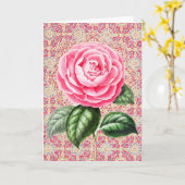 Single Roos Pattern on Pattern Art Note Kaart 1 (Gele Bloem)