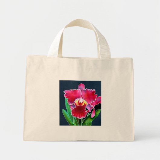 Single Roze Orchid Mini Tote Bag (Voorkant)