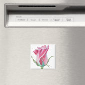 Single Roze Rose Magnet (Insitu (Vaatwasser))