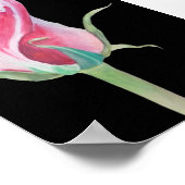 Single Roze Rose Premium Canvas Poster (5x7) (Hoek)