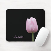 Single Roze Tulp Bud Muismat (Met muis)