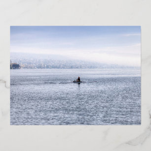 Single Scull Lake Zurich Folie Feestdagen Briefkaart