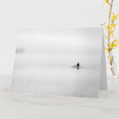 Single Scull Minimalisme Kaart (Gele Bloem)