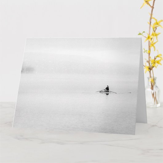 Single Scull Minimalisme Kaart (Gele Bloem)
