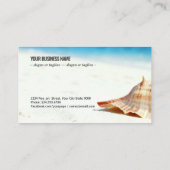 Single Shell on Sun-Kissed Sands Visitekaartje (Achterkant)