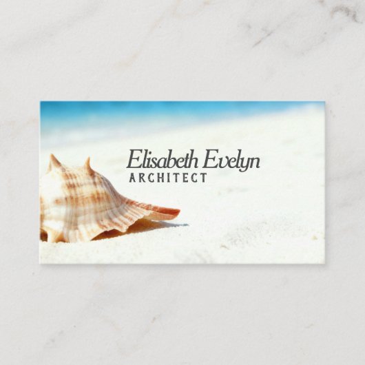 Single Shell on Sun-Kissed Sands Visitekaartje (Voorkant)