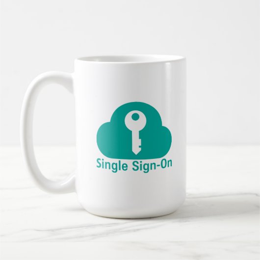 Single Sign-On Cloud Sleutelbeveiliging Koffiemok (Links)
