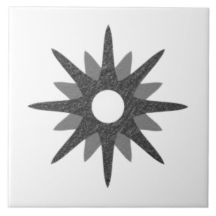 Single Silver Starburst uit de midden-eeuwse   Gro Tegeltje