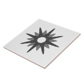 Single Silver Starburst uit de midden-eeuwse | Gro Tegeltje (Zijkant)