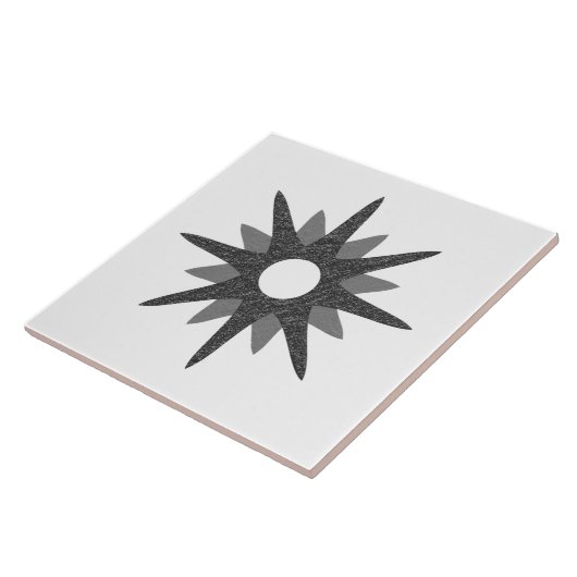 Single Silver Starburst uit de midden-eeuwse | Gro Tegeltje (Zijkant)