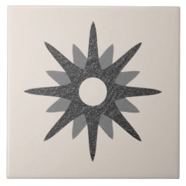 Single Silver Starburst uit de midden-eeuwse | Gro Tegeltje