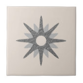 Single Silver Starburst uit de midden-eeuwse keram Tegeltje (Voorkant)