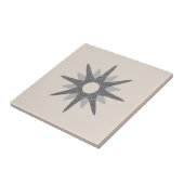 Single Silver Starburst uit de midden-eeuwse keram Tegeltje (Zijkant)