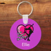 Single Skater, paars - Jouw naam Sleutelhanger toe (Voorkant)