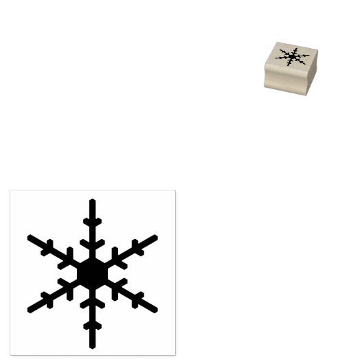 Single Snowflake Art Stamp Rubberstempel (Gestempeld)