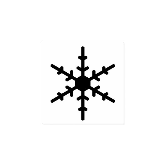 Single Snowflake Art Stamp Rubberstempel (Afrduk)