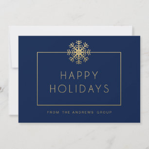 Single Snowflake Corporate Holiday Kaart