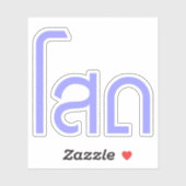 Single SOHT in het script voor Thai Language Sticker (Vel)