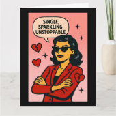 Single, Sparkling, Unstoppable Kaart (Voorkant)