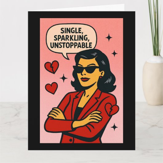 Single, Sparkling, Unstoppable Kaart (Voorkant)