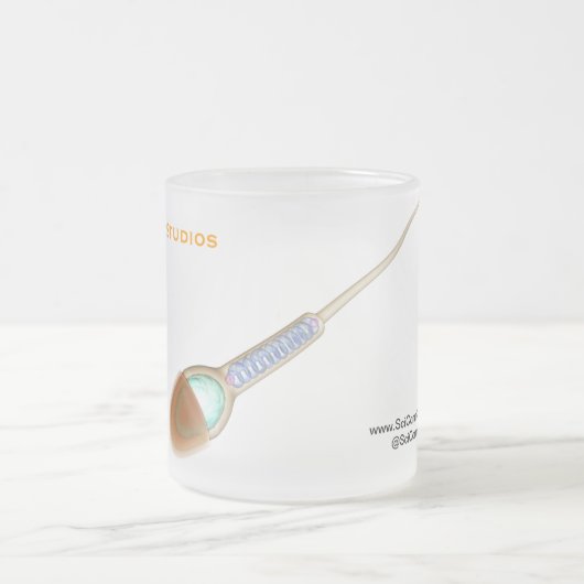 Single Sperm Cell Matglas Koffiemok (Center)