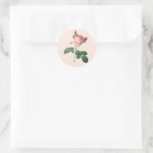 Single Stem Engels Roos Botanisch Ronde Sticker (Tas)