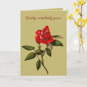 Single Stem Red Rose Isolated Vector Art Kaart (Gele Bloem)