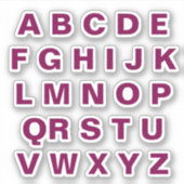 Single Stick Wine Alphabet Stickers (Voorkant)