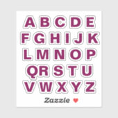 Single Stick Wine Alphabet Stickers (Vel)