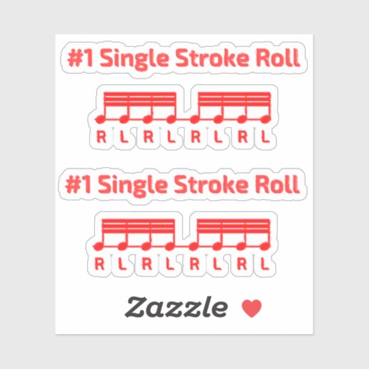 SINGLE STROKE ROLL STICKER (Vel)