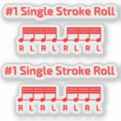 SINGLE STROKE ROLL STICKER (Voorkant)