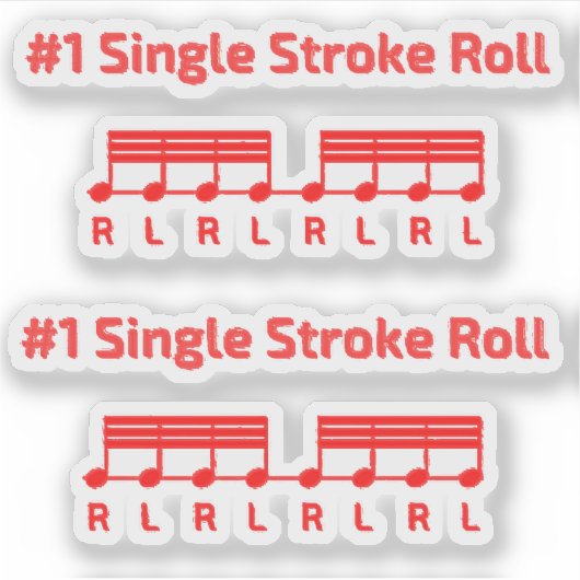 SINGLE STROKE ROLL STICKER (Voorkant)