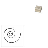 Single Swirl Wood Art Stamp Rubberstempel (Gestempeld)