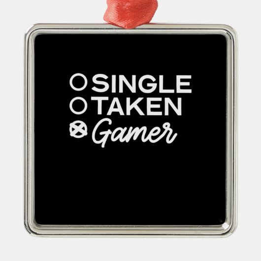 Single Take Gamer Metalen Ornament (Voorkant)