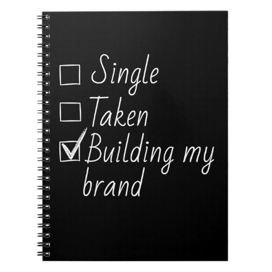 Single Taken Checklist Style Motivational Quote  N Notitieboek (Voorkant)