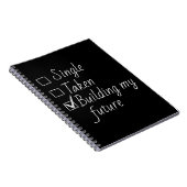 Single Taken Checklist Style Motivational Quote Notitieboek (Rechterzijde)