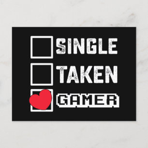 Single Taken Gamer Games Valentijnsdag Briefkaart