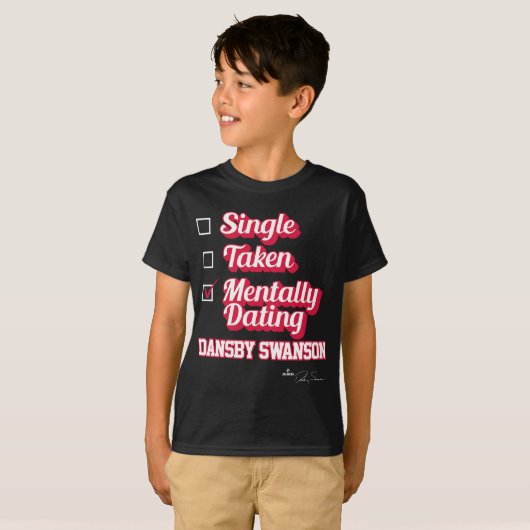 Single Taken Mentaal Dating Dansby Swanson T-shirt (Voorkant volledig)